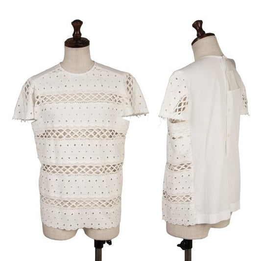 COMME des GARCONS Tricot Back Button Blouse White Size M