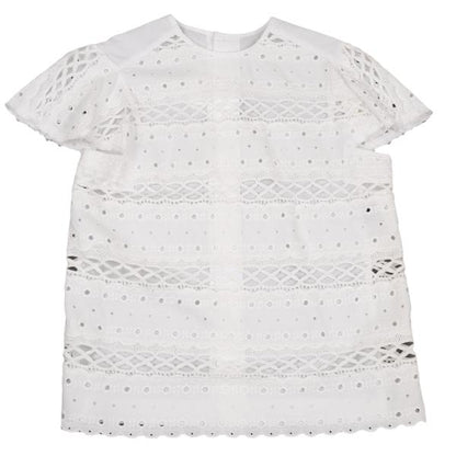 COMME des GARCONS Tricot Back Button Blouse White Size M
