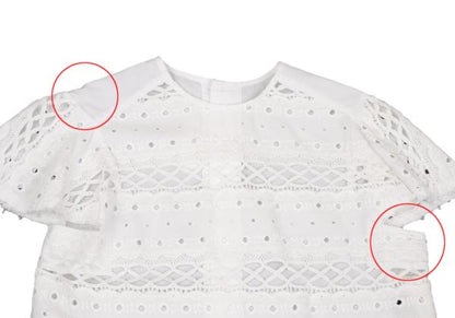 COMME des GARCONS Tricot Back Button Blouse White Size M