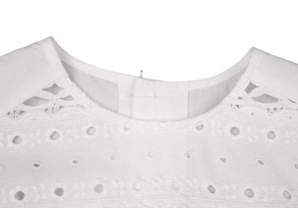 COMME des GARCONS Tricot Back Button Blouse White Size M