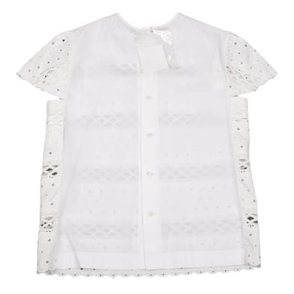COMME des GARCONS Tricot Back Button Blouse White Size M