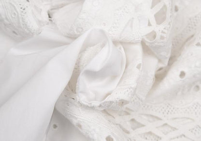 COMME des GARCONS Tricot Back Button Blouse White Size M