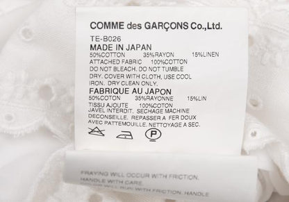 COMME des GARCONS Tricot Back Button Blouse White Size M