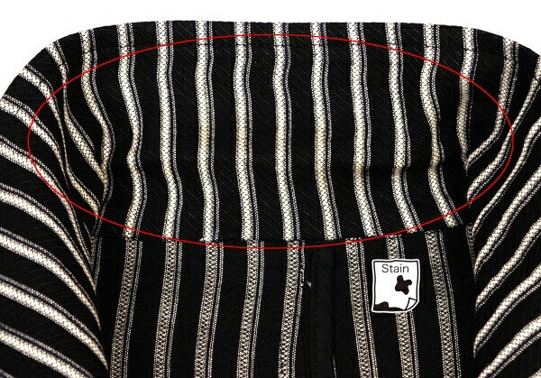 KENZO Linen Blend Stripe Woven Shirt Jacket Black Size 3