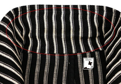 KENZO Linen Blend Stripe Woven Shirt Jacket Black Size 3