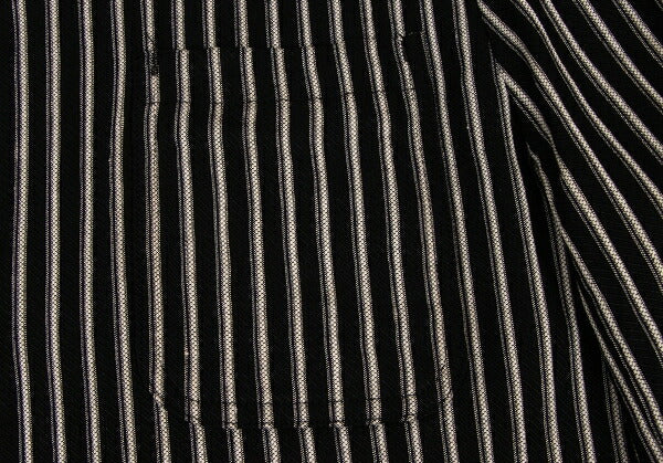 KENZO Linen Blend Stripe Woven Shirt Jacket Black Size 3
