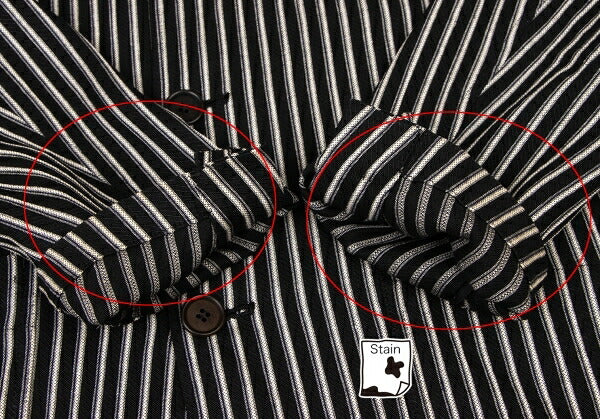 KENZO Linen Blend Stripe Woven Shirt Jacket Black Size 3