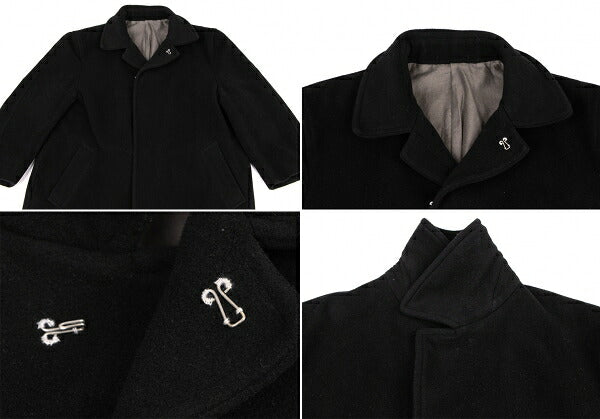 COMME des GARCONS 98AW Melton Reversed Coat Black Size M