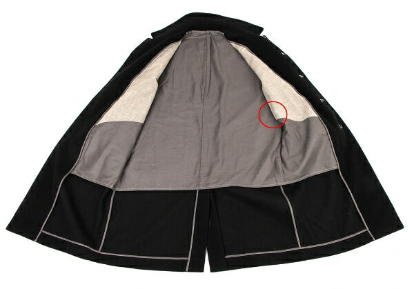 COMME des GARCONS 98AW Melton Reversed Coat Black Size M