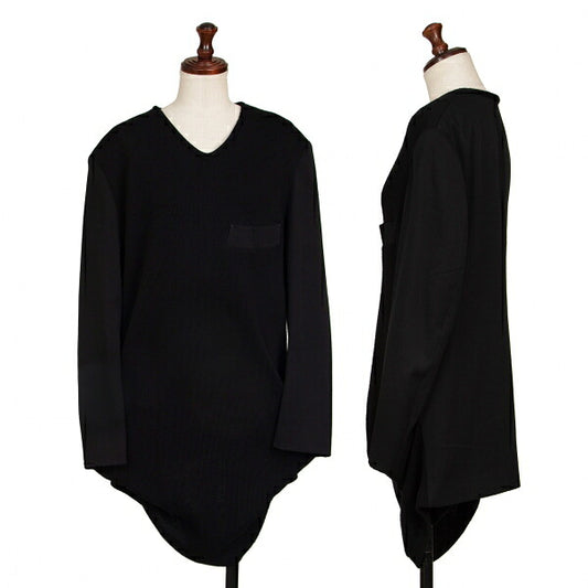 Yohji Yamamoto FEMME 98AW Wool Gabardine Jacket Black Size S