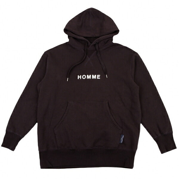 COMME des GARCONS HOMME Red Cotton Front Logo Hoodie Size S
