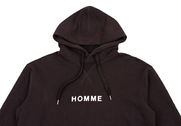 COMME des GARCONS HOMME Red Cotton Front Logo Hoodie Size S