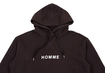 COMME des GARCONS HOMME Red Cotton Front Logo Hoodie Size S