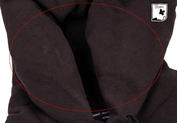COMME des GARCONS HOMME Red Cotton Front Logo Hoodie Size S