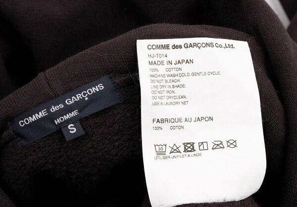 COMME des GARCONS HOMME Red Cotton Front Logo Hoodie Size S