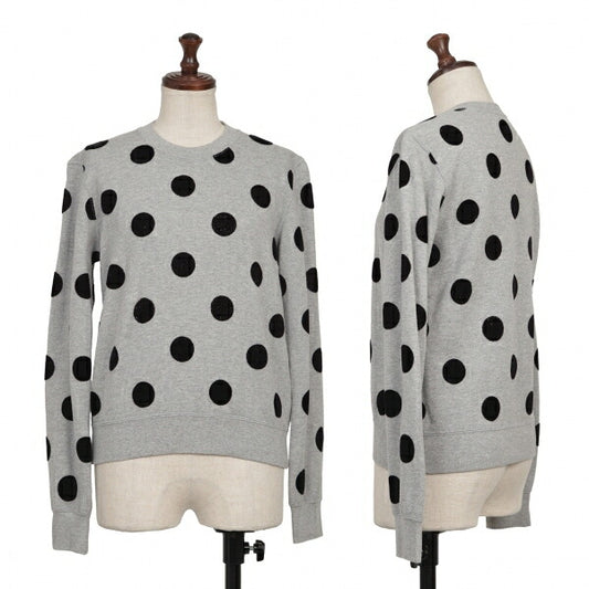 COMME des GARCONS Cotton Dot Flocked Sweatshirt Gray Size S