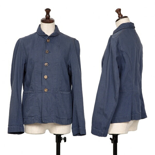45rpm R umii Indigo Dye Shawl Collar Jacket Blue Size 2
