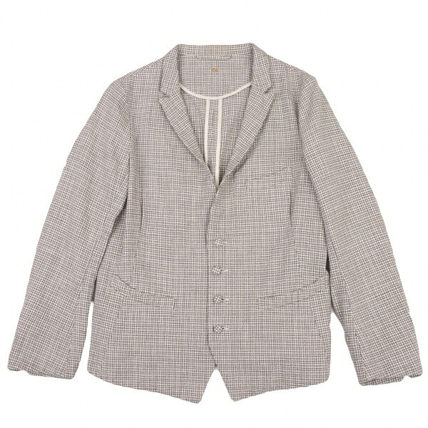 45rpm 45R Cotton Stand Collar Check Jacket White Size 2