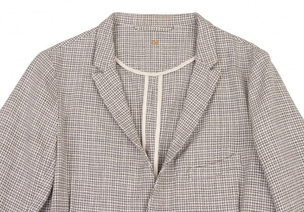 45rpm 45R Cotton Stand Collar Check Jacket White Size 2