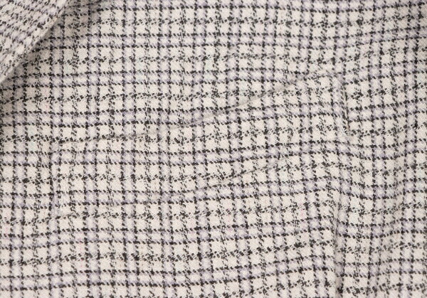 45rpm 45R Cotton Stand Collar Check Jacket White Size 2