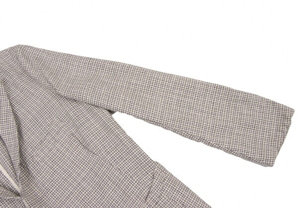 45rpm 45R Cotton Stand Collar Check Jacket White Size 2