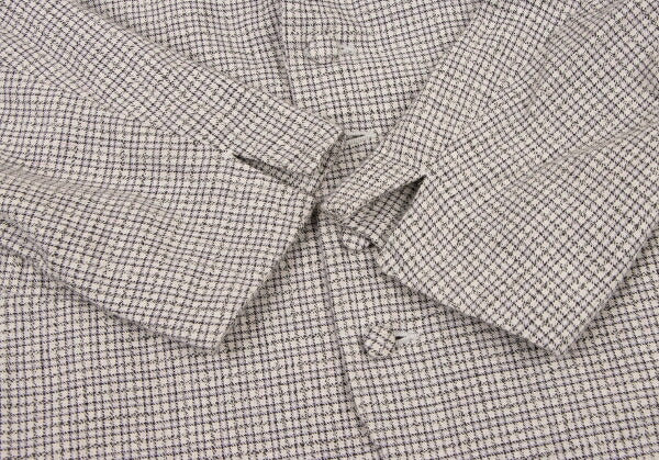 45rpm 45R Cotton Stand Collar Check Jacket White Size 2