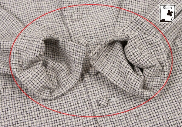 45rpm 45R Cotton Stand Collar Check Jacket White Size 2