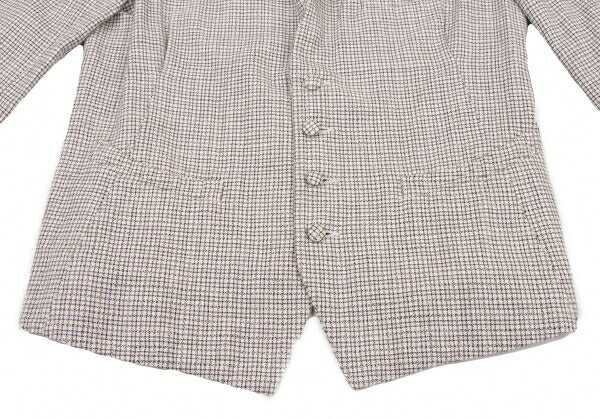 45rpm 45R Cotton Stand Collar Check Jacket White Size 2