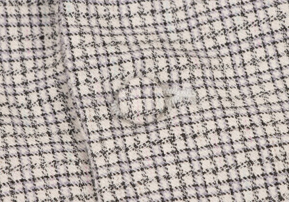 45rpm 45R Cotton Stand Collar Check Jacket White Size 2
