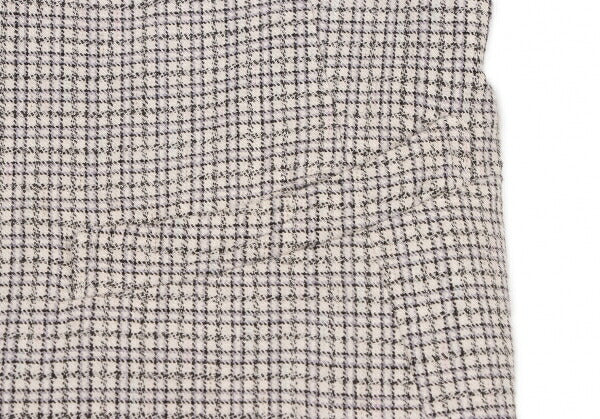 45rpm 45R Cotton Stand Collar Check Jacket White Size 2