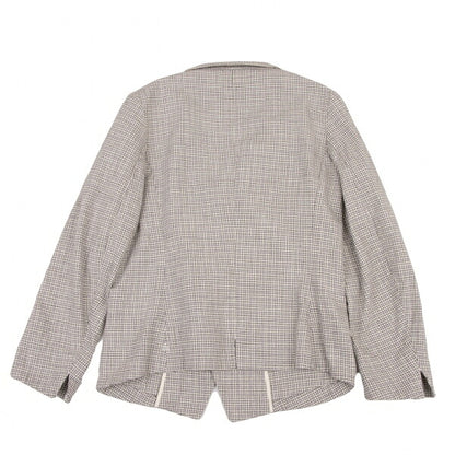 45rpm 45R Cotton Stand Collar Check Jacket White Size 2