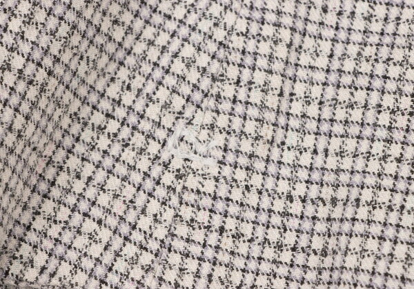 45rpm 45R Cotton Stand Collar Check Jacket White Size 2
