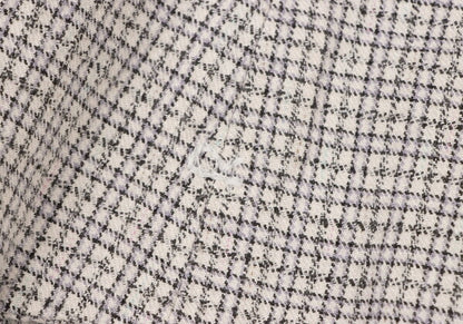 45rpm 45R Cotton Stand Collar Check Jacket White Size 2