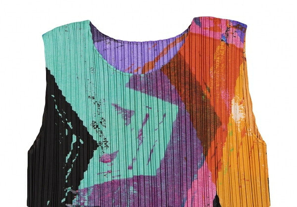 PLEATS PLEASE 20AW Graphic Print Tank Top Multi Size 3