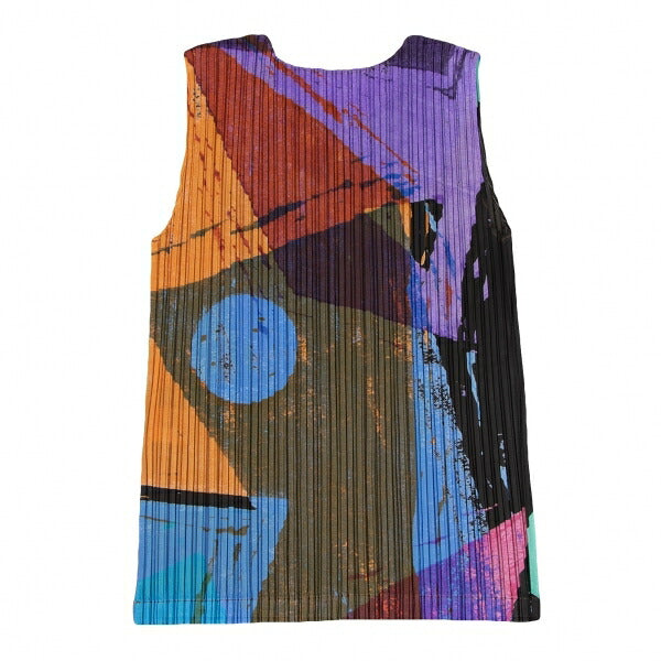 PLEATS PLEASE 20AW Graphic Print Tank Top Multi Size 3