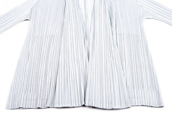 PLEATS PLEASE Pleated Shawl Collar Cardigan Gray Size 3