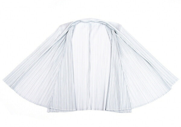 PLEATS PLEASE Pleated Shawl Collar Cardigan Gray Size 3