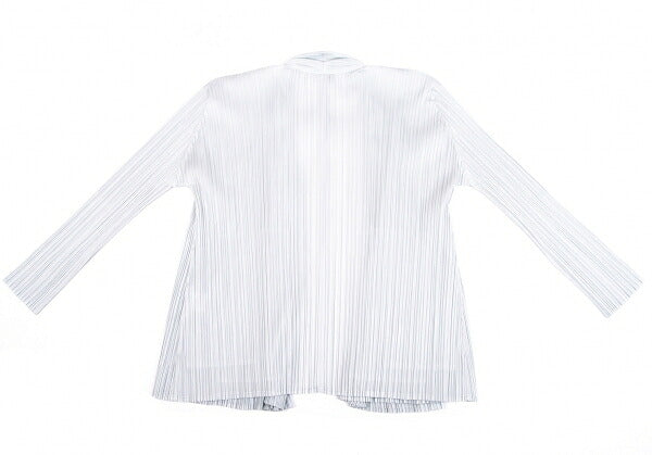 PLEATS PLEASE Pleated Shawl Collar Cardigan Gray Size 3