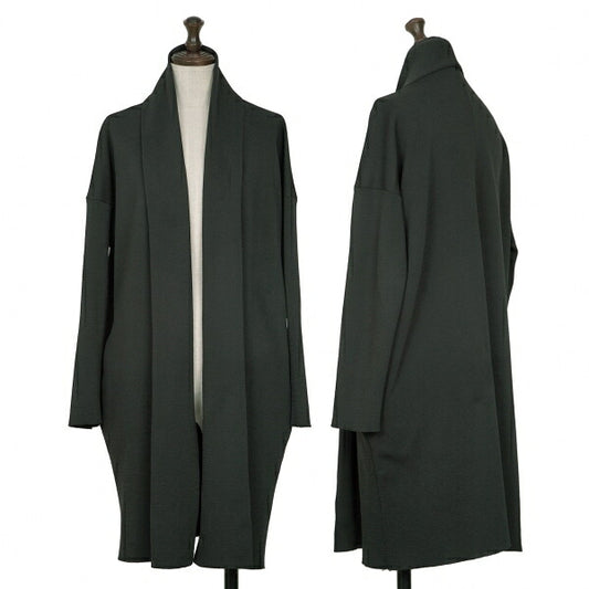 PLEATS PLEASE 18AW Shawl Collar Long Cardigan Green Size 3