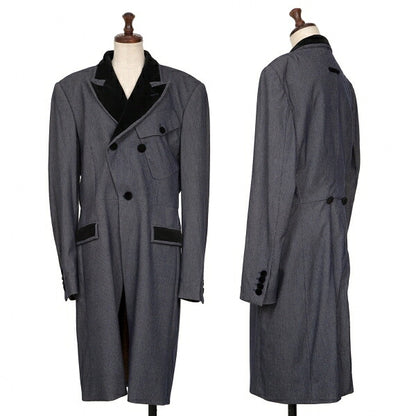 Jean Paul GAULTIER CLASSIQUE Velour Long Jacket Size 42