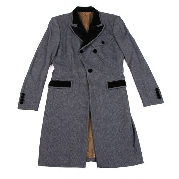 Jean Paul GAULTIER CLASSIQUE Velour Long Jacket Size 42