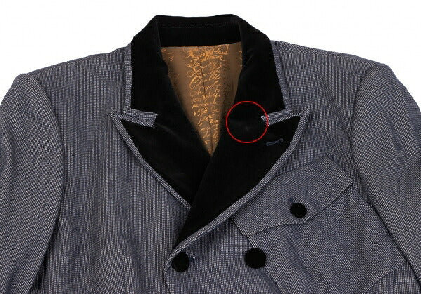 Jean Paul GAULTIER CLASSIQUE Velour Long Jacket Size 42