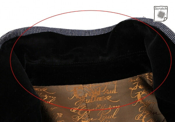 Jean Paul GAULTIER CLASSIQUE Velour Long Jacket Size 42