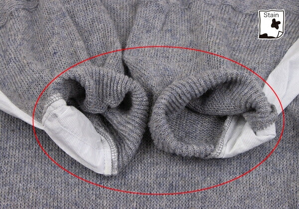 Y's Linen Blend Material Panel Long Sweater Gray Size 2