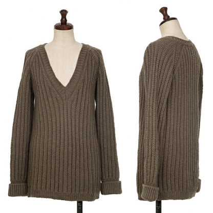 Maison Martin Margiela Wool V-Neck Sweater Brown Size S