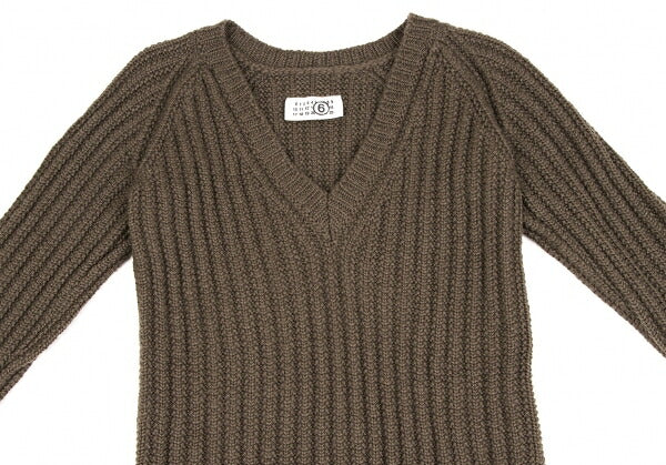 Maison Martin Margiela Wool V-Neck Sweater Brown Size S