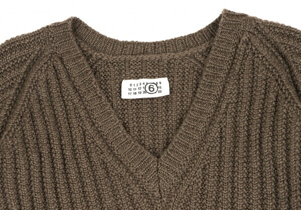 Maison Martin Margiela Wool V-Neck Sweater Brown Size S