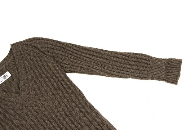 Maison Martin Margiela Wool V-Neck Sweater Brown Size S
