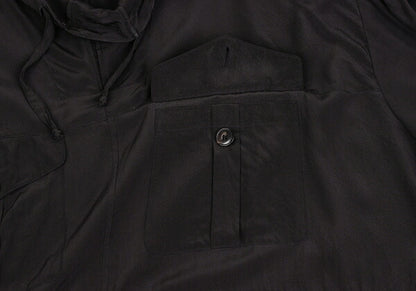 BALENCIAGA Silk Pocket Design High Neck Blouse Black Size 36