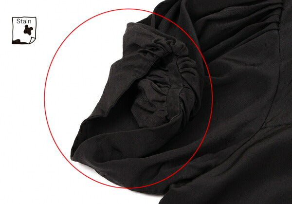 BALENCIAGA Silk Pocket Design High Neck Blouse Black Size 36